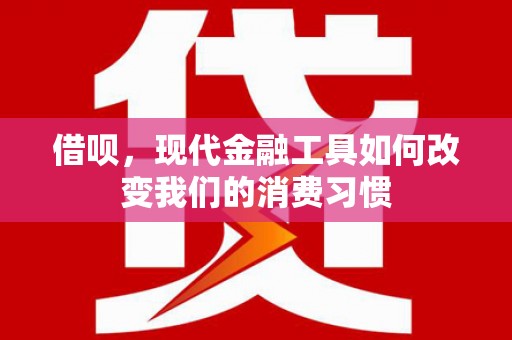 罗源借呗，现代金融工具如何改变我们的消费习惯