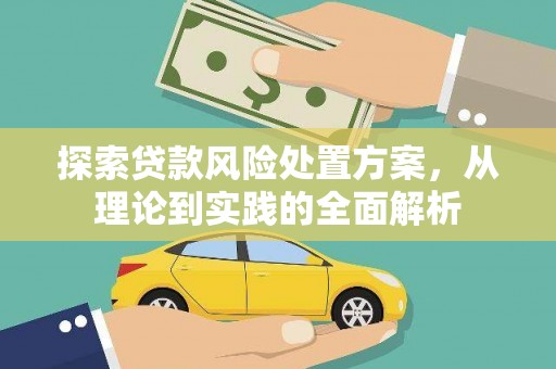 罗源探索贷款风险处置方案，从理论到实践的全面解析